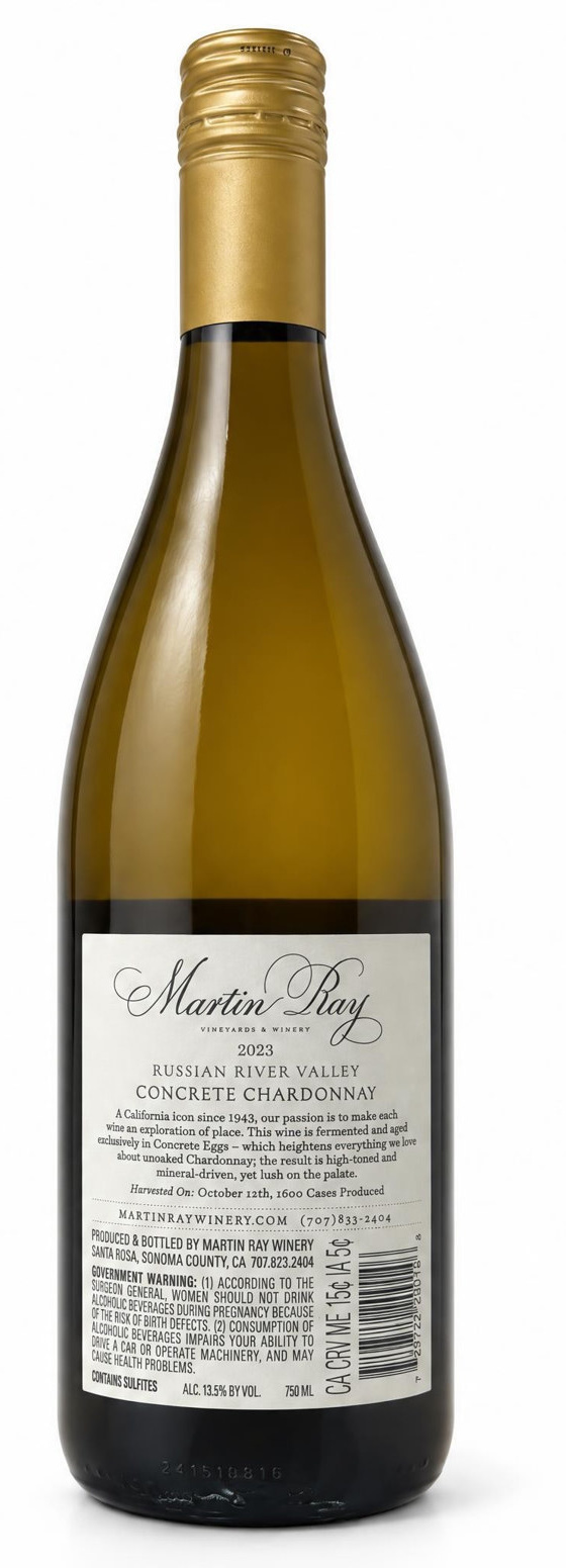 Martin Ray Concrete Chardonnay catalog